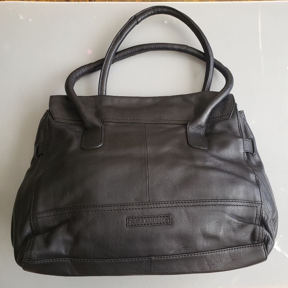 Rocha John Rocha Black Leather Handbag - Picture 7 of 11